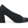 Decolletè Donna: Decollete donna in camoscio e vernice nero e5142w