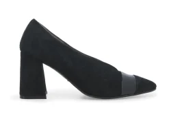 Decolletè Donna: Decollete donna in camoscio e vernice nero e5142w