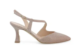 Decolletè Donna: Decollete donna slingback in tessuto galassia rosa e1634zv