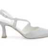 Decolletè Donna: Decollete donna slingback in tessuto galassia argento e1634zv