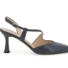 Decolletè Donna: Decollete donna slingback in pelle blu abyss e1634zv