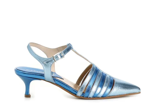 Decolletè Donna: Cafè Noir C1EF2012 SCARPE GILDA APERTE DIETRO IN PELLE METALLIZZATA