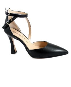 DIVINE FOLLIE 194 nero decolletè donna punta chiusa cinturini glitter tacco tallone chiuso
