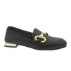DIVINE FOLLIE 175-16F nero scarpa donna mocassino morsetto pelle