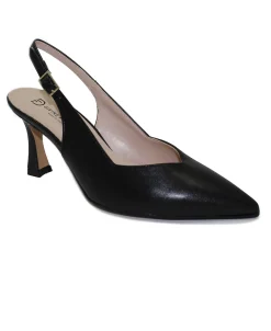 DIVINE FOLLIE 52P809 nero sandalo decolletè donna punta chiusa cinturino tacco