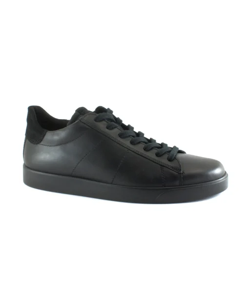 ECCO 521304 STREET LITE nero scarpe uomo sneakers lacci pelle