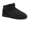 EMU AUSTRALIA YILPI W12923 black noir nero scarpe donna stivaletti camoscio montone pelo borchie