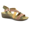 ENVAL SOFT 3765833 phard multicolor sandali donna fibbia zeppa flessibile pelle