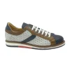 EXTON 8831 marine blu scarpe uomo sportive casual lacci pelle forata