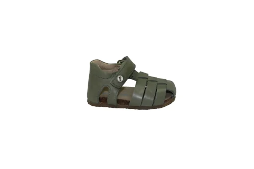 FALCOTTO ALBY 0736 sage verde scarpe sandalo bambino tallone punta chiusa pelle strappo