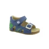 FALCOTTO ALL YX 0977 azure blu scarpe sandalo bambino tallone strappo fibbia pelle drago