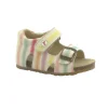 FALCOTTO BEA 00737 milk multi multicolor scarpe sandali bambina tallone pelle strappo fibbia