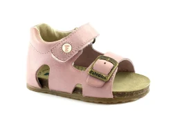 FALCOTTO BEA 0737 pink rosa scarpe sandali bambina tallone pelle strappo fibbia