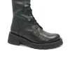 FELMINI D510 anilex black nero donna scarponcino anfibio lacci pelle zip tallone