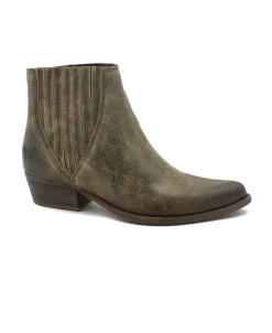 FELMINI D154 tobacco marrone texano basso stivaletto donna punta pelle