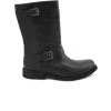 FELMINI E170 lavado black nero stivaletto tronchetto donna biker camoscio fibbia
