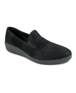 FITFLOP OPUL SKATE 658-001 black nero scarpe donna slip on elastico