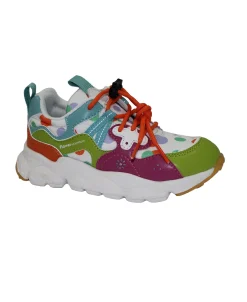FLOWER MOUNTAIN YAMANO 15497 33/38 lime fuxia sneakers scarpe bambina vegan