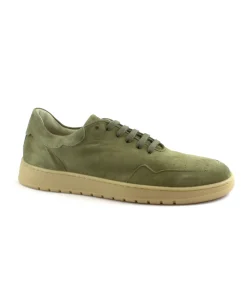 FRANCO FEDELE 2631 militare verde scarpe uomo sneaker camoscio lacci