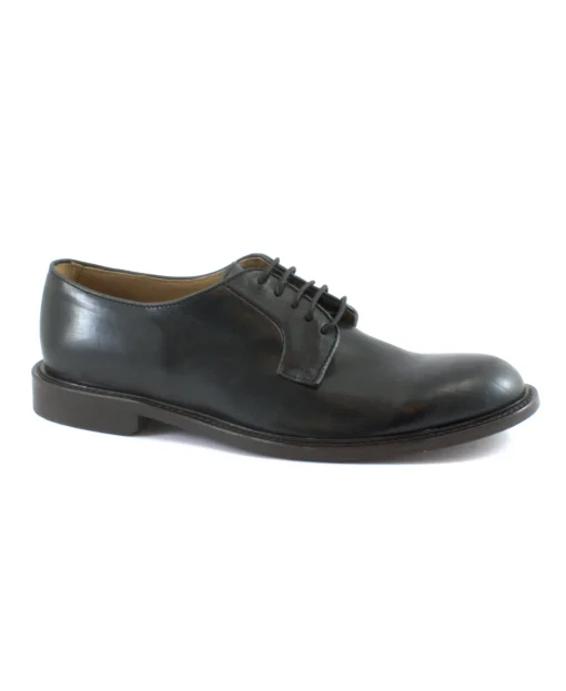 FRANCO FEDELE 6436 nero scarpe uomo derby liscia elegante pelle