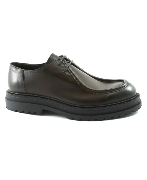 FRANCO FEDELE 6521 T Moro marrone scarpe uomo classiche lacci modello ingegnere