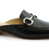 FRANCO FEDELE D724 nero ciabatta donna punta chiusa sabot pelle morsetto