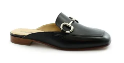 FRANCO FEDELE D724 nero ciabatta donna punta chiusa sabot pelle morsetto