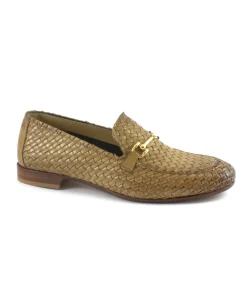 FRANCO FEDELE D594 tabacco cuoio scarpe donna mocassino pelle morsetto