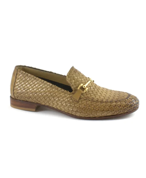 FRANCO FEDELE D594 tabacco cuoio scarpe donna mocassino pelle morsetto