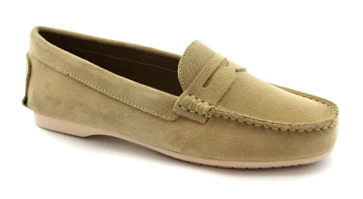 FRAU 6851 sabbia beige scarpe donna mocassino pelle scamosciata