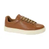 FRAU 28M0 cognac scarpe uomo sneakers lacci pelle