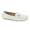 FRAU 67M2 off white bianco scarpe donna pelle mocassino sfoderato gomma plantare