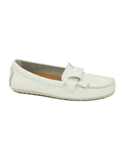 FRAU 67M2 off white bianco scarpe donna pelle mocassino sfoderato gomma plantare