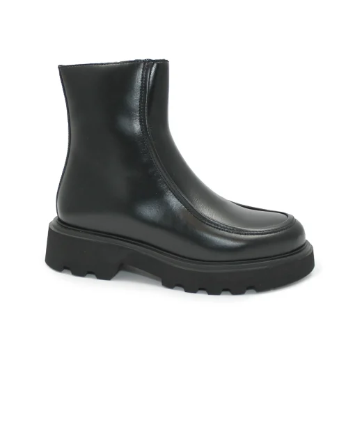 FRAU 85N6 nero donna scarpe stivaletti pelle zip ingegnere