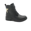 GEOX J9420G black platinum nero scarponcino bambina lacci zip 36/41