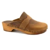 GIADA 8408 cuoio marrone ciabatta zoccolo donna pelle punta chiusa