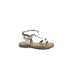 GIOSEPPO DORTAN 68847 silver argento sandali bambina pelle cinturino elegante cavigliera