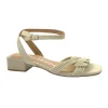 GIOSEPPO LINHARES 68790 off white bianco sandalo donna pelle intrecciata tacco cinturino