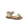 GIOSEPPO PANAY 68842 gold oro sandali bambina pelle elegante fiocco strappo