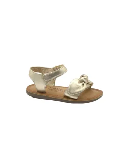 GIOSEPPO PANAY 68842 gold oro sandali bambina pelle elegante fiocco strappo