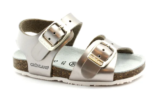 GRUNLAND AFRE SB0374 bronzo sandalo bambina fibbie birk
