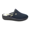 GRUNLAND ALDE CI0835 blu ciabatte pantofole donna panno morbido pelo