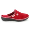GRUNLAND ALDE CI0834 rosso vino ciabatte pantofole donna panno morbido pelo