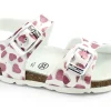 GRUNLAND ARIA SB1535 bianco cuori sandalo bambina fibbie birk