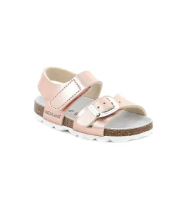 GRUNLAND ARIA SB0389 cipria rosa sandalo bambina fibbia strappo birk
