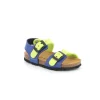 GRUNLAND ARIA SB0027 royal lime sandalo bambino fibbie birk plantarino anatomico