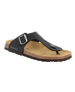 GRUNLAND BOBO CC3011 nero ciabatte uomo infradito anatomiche fibbia