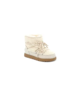 GRUNLAND CROM PO2101 35/40 beige bambina stivaletto scarponcino pelo laccio