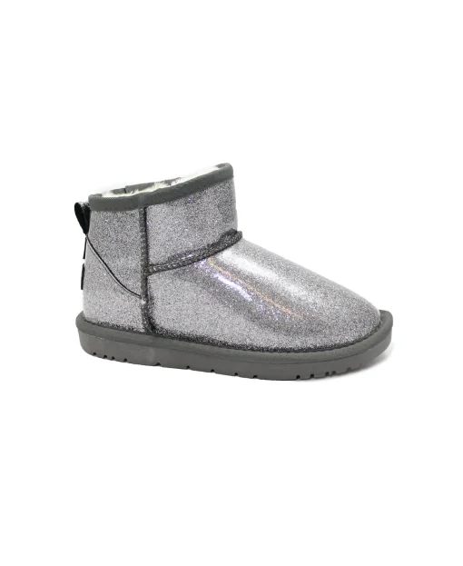 GRUNLAND CROM PO2141 grigio bambina polacchino stivaletti pelo