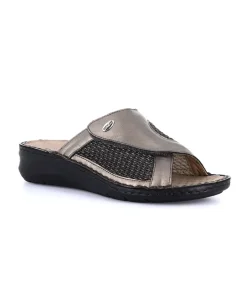 GRUNLAND DAMI CE0257 piombo ciabatte donna plantare estraibile strappo pelle